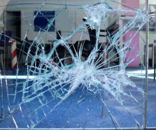 Broken window.